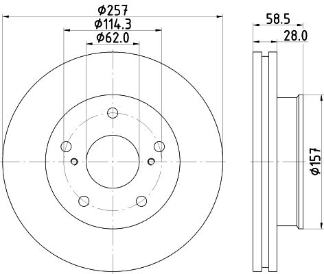 HELLA PAGID Piduriketas 8DD 355 117-821